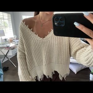 Elan distressed sweater